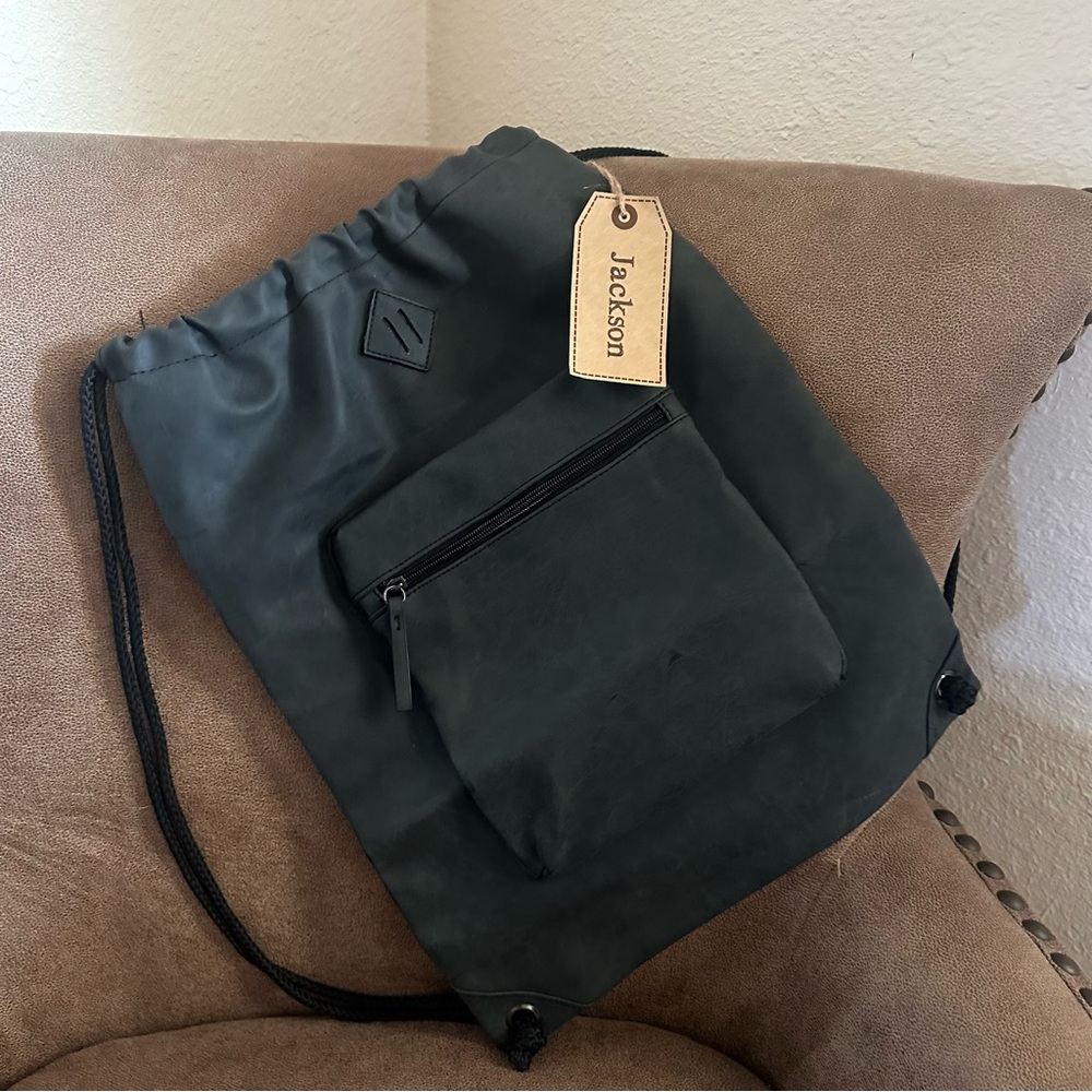 Jackson Black Drawstring Backpack - NWT
